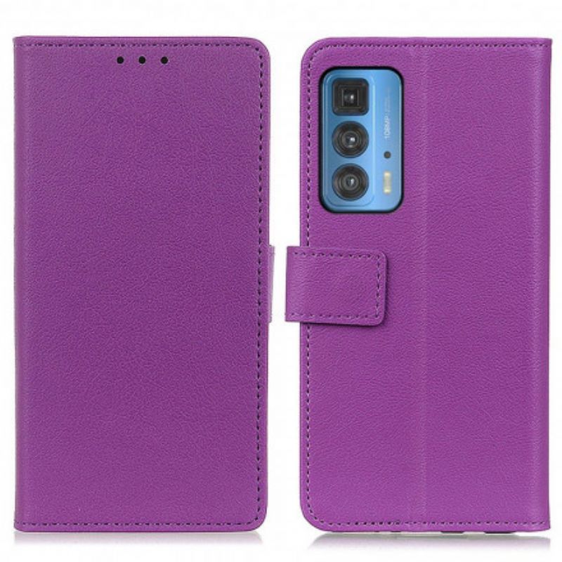 Flipové Pouzdro Motorola Edge 20 Pro Klasický Kožený Efekt