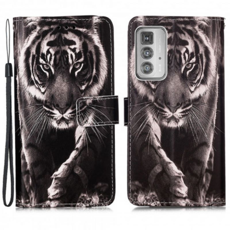 Flipové Pouzdro Motorola Edge 20 Pro Noční Tygr
