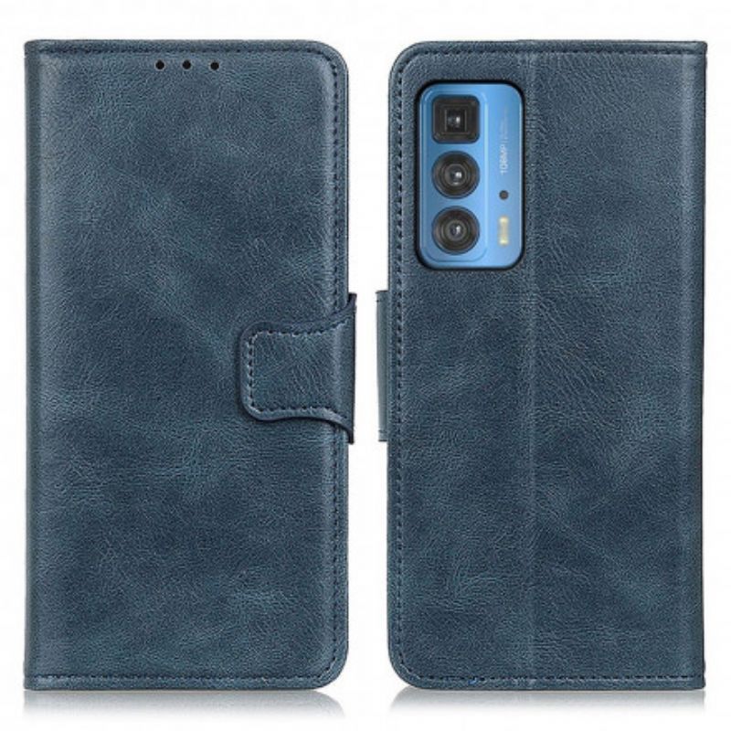 Flipové Pouzdro Motorola Edge 20 Pro Oboustranná Spona S Koženým Efektem