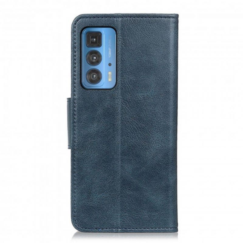 Flipové Pouzdro Motorola Edge 20 Pro Oboustranná Spona S Koženým Efektem