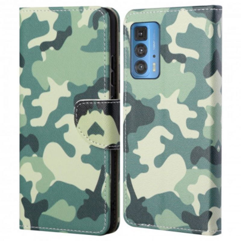 Flipové Pouzdro Motorola Edge 20 Pro Vojenská Kamufláž