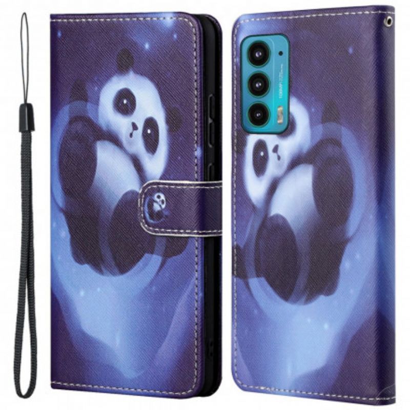 Flipové Pouzdro Motorola Edge 20 Vesmírný Popruh Pandy
