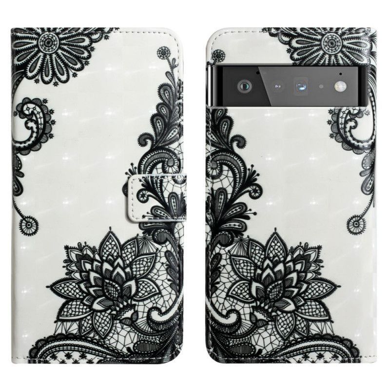 Flipové Pouzdro Na Google Pixel 6 Chic Krajka