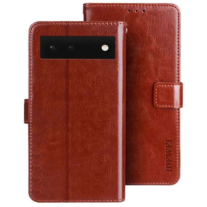 Flipové Pouzdro Na Google Pixel 6 Pro Idewei Imitace Kůže