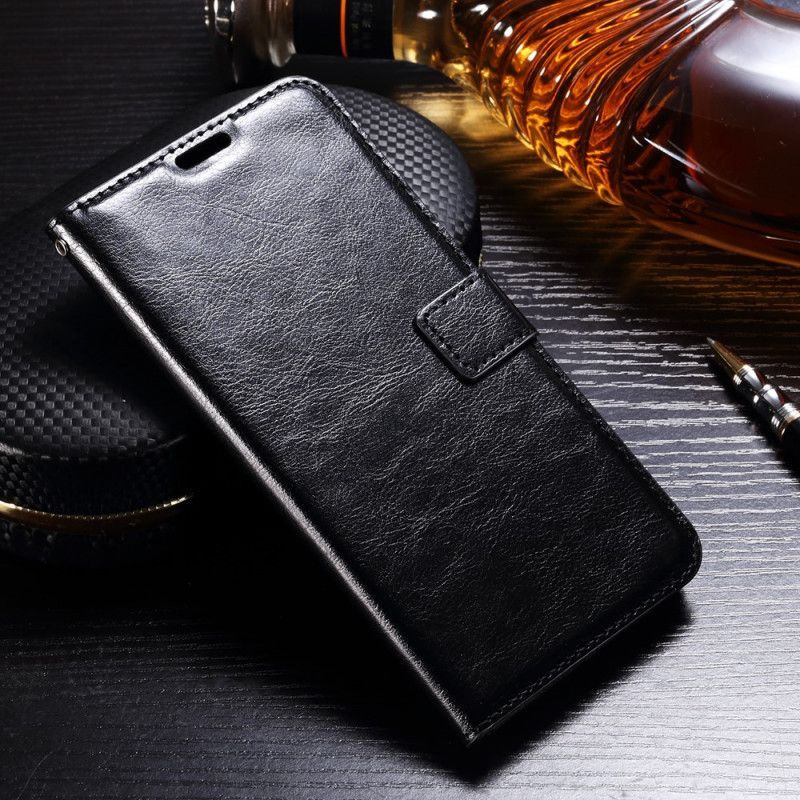 Flipové Pouzdro Na Lg V30 Extrémně Tenký Kožený Efekt