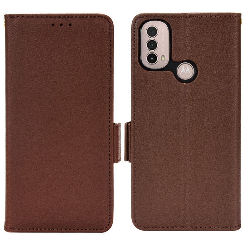 Flipové Pouzdro Na Moto E40 / E30 / E20 Kožené Pouzdro Klapka Double Nové Barvy