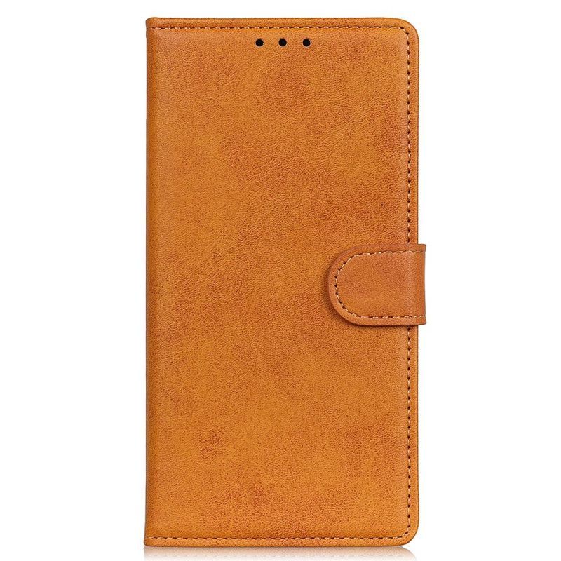 Flipové Pouzdro Na Moto G71 5G Efekt Retro Matné Kůže