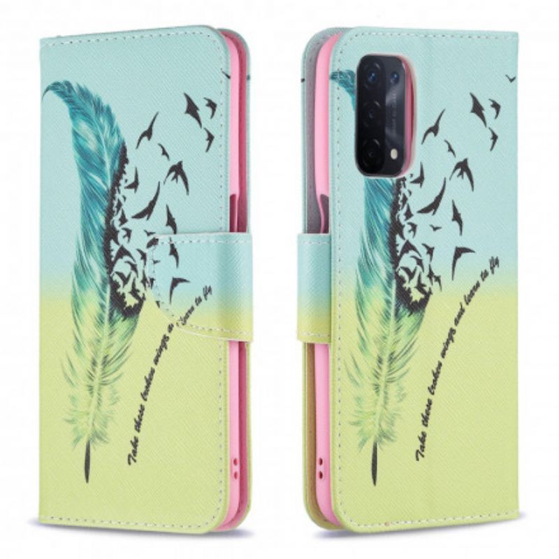Flipové Pouzdro Na Oppo A54 5g / A74 5g Naučte Se Létat