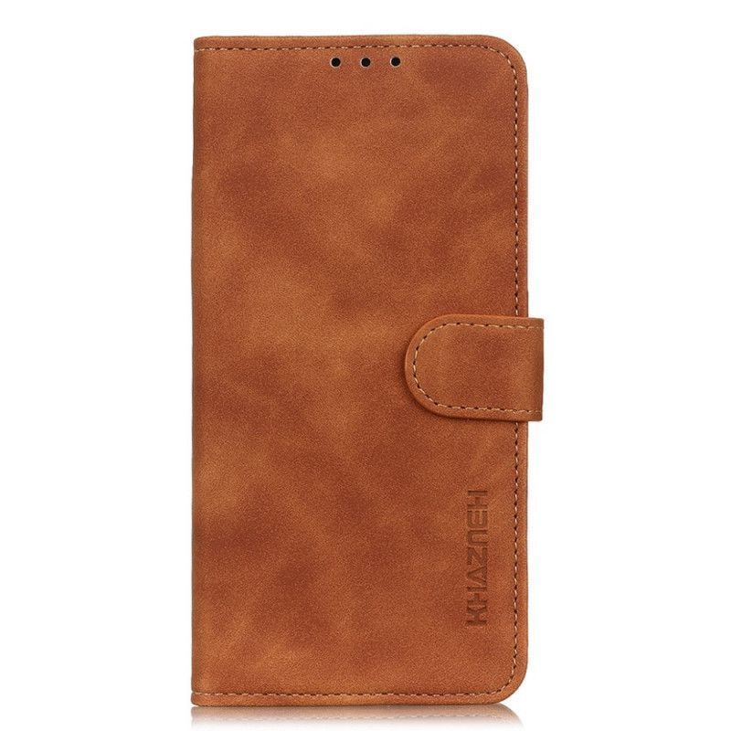 Flipové Pouzdro Na Oppo A74 4g Khazneh Vintage Kožený Efekt