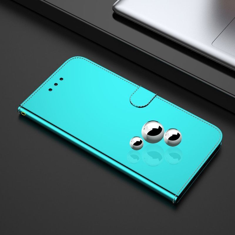 Flipové Pouzdro Na Oppo A74 4g Kryt Zrcátka Z Umělé Kůže