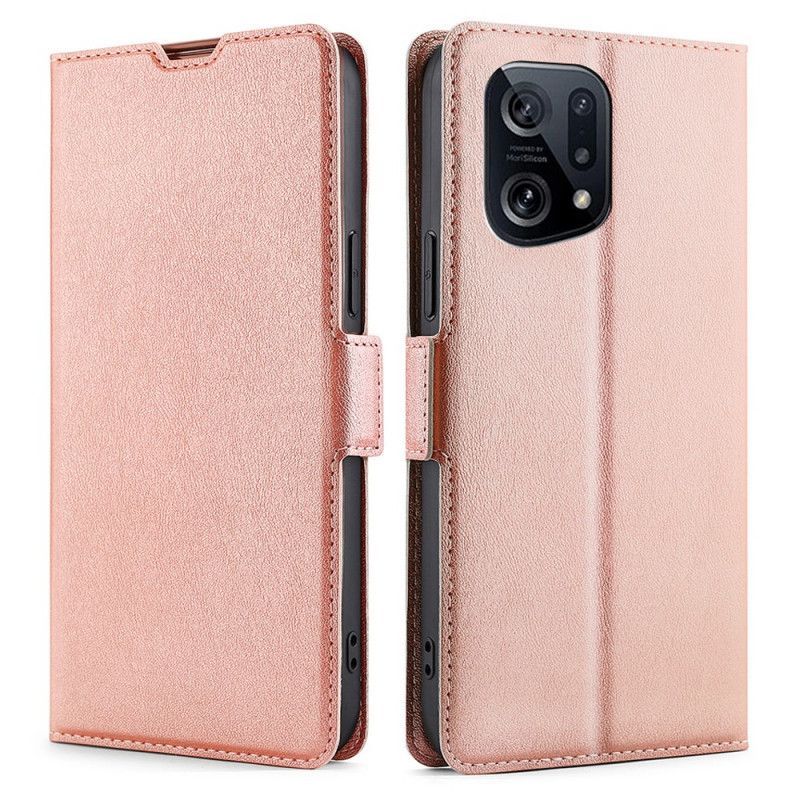Flipové Pouzdro Na Oppo Find X5 Kožené Pouzdro Dvojité Provedení Klapky