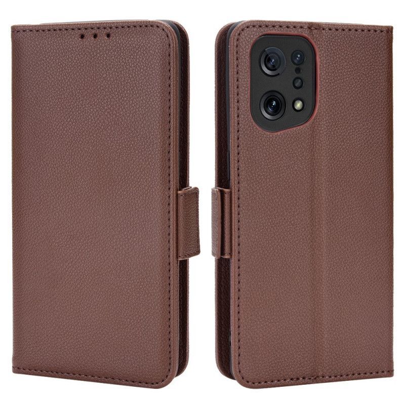 Flipové Pouzdro Na Oppo Find X5 Kožené Pouzdro Klapka Double Nové Barvy