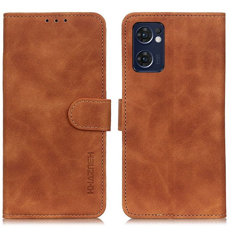 Flipové Pouzdro Na Oppo Find X5 Lite Khazneh Vintage Kožený Efekt