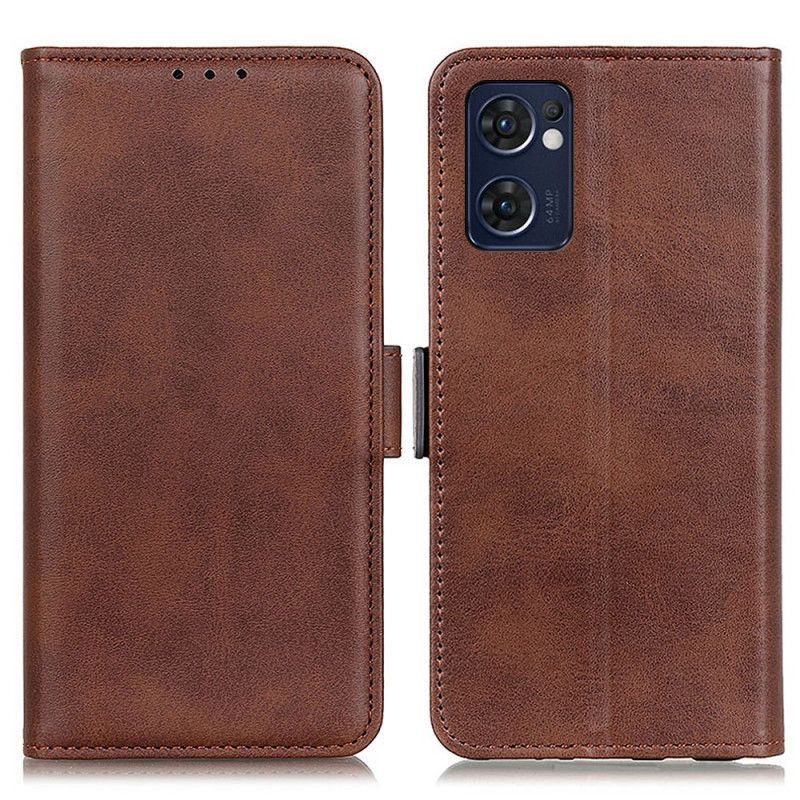 Flipové Pouzdro Na Oppo Find X5 Lite Kožené Pouzdro Dvojitá Klapka