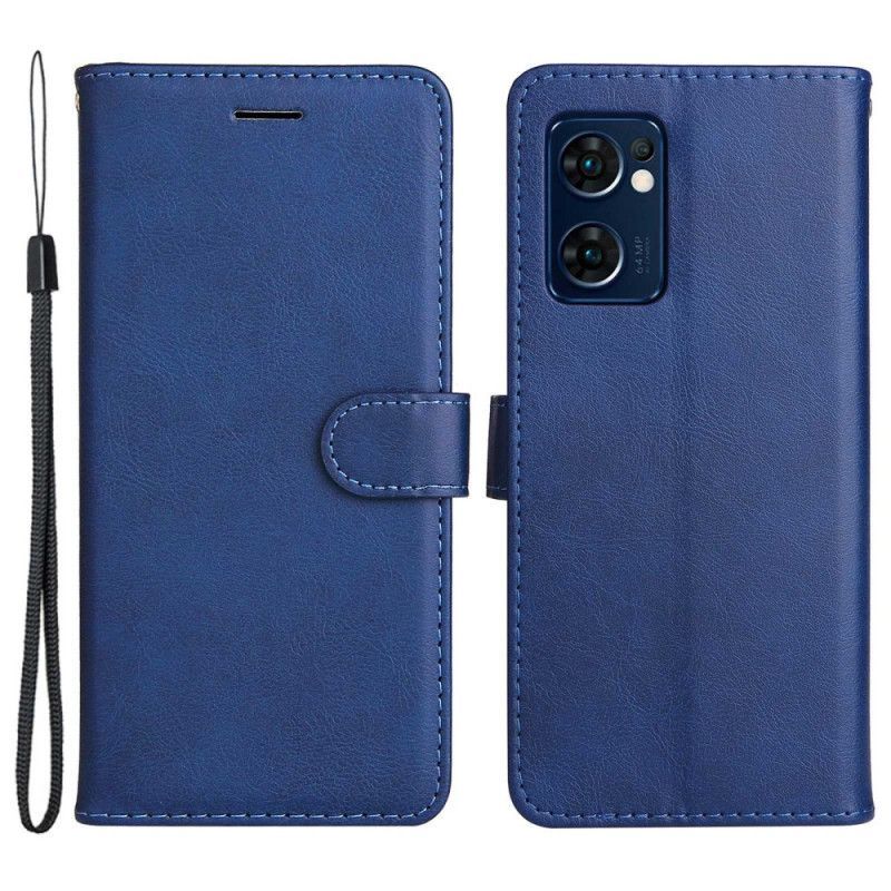 Flipové Pouzdro Na Oppo Find X5 Lite Na Lana Obyčejné S Popruhem