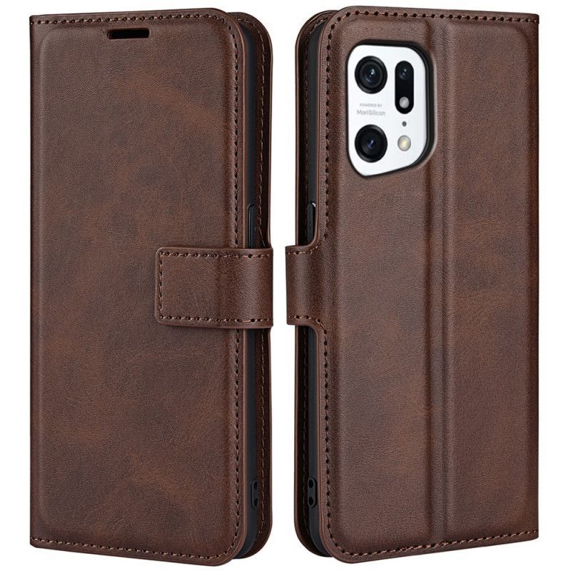 Flipové Pouzdro Na Oppo Find X5 Slim Extreme Leather Effect