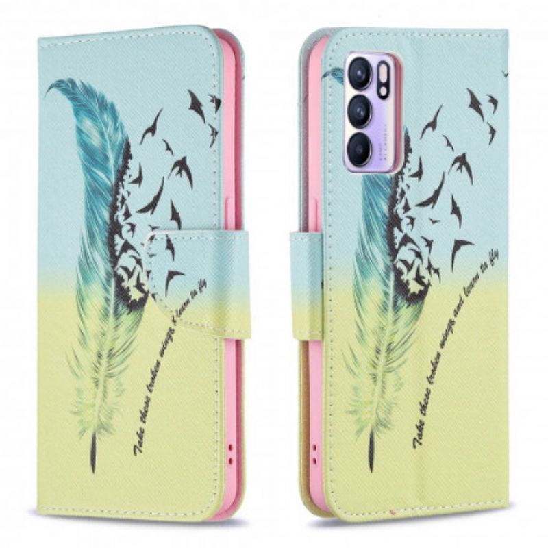 Flipové Pouzdro Na Oppo Reno 6 5g Naučte Se Létat