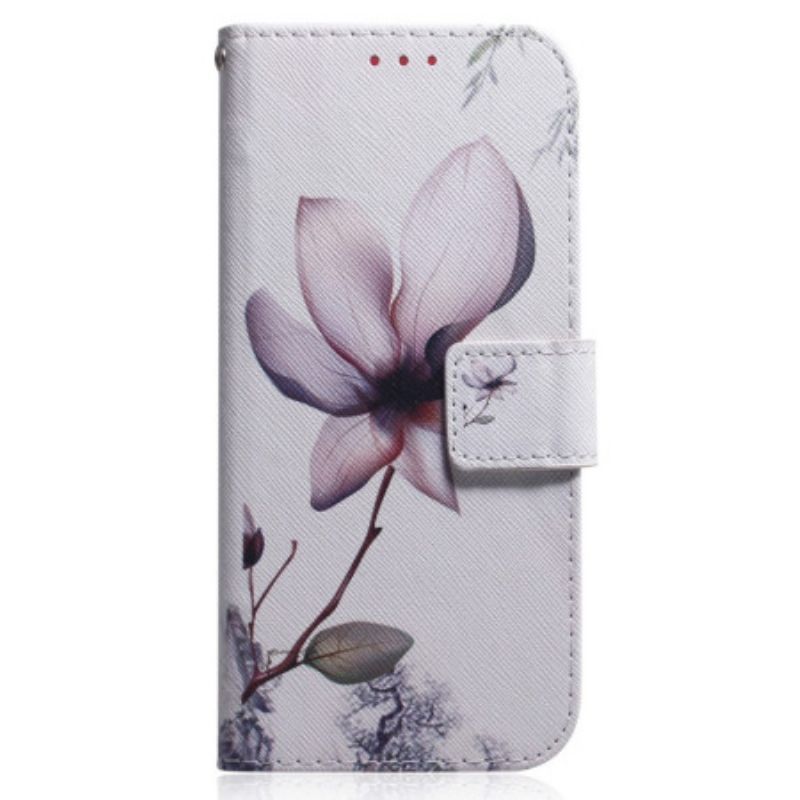 Flipové Pouzdro Na Oppo Reno 8 Na Lana Vintage Strappy Květina