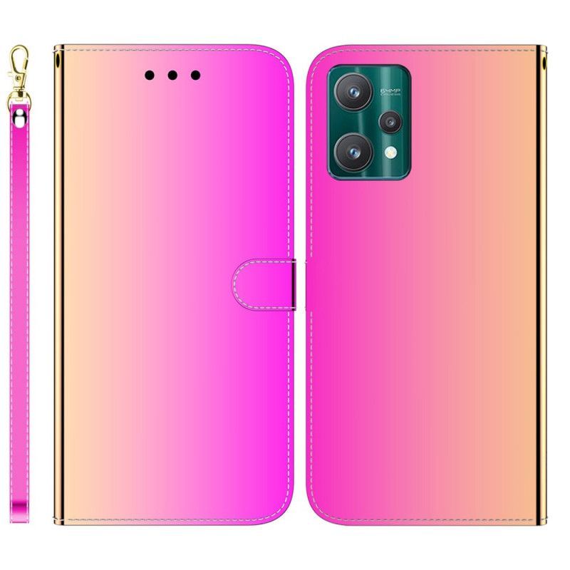 Flipové Pouzdro Na Realme 9 Pro Plus Kryt Na Zrcadlo Z Umělé Kůže