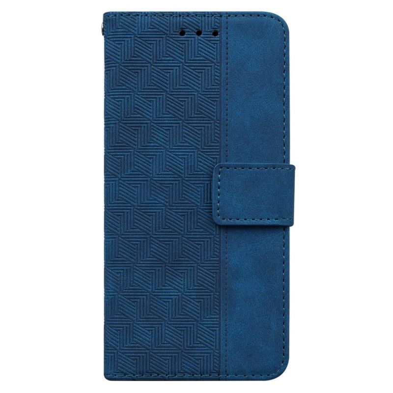 Flipové Pouzdro Na Realme C35 Na Lana Páskové Geometrické Vzory
