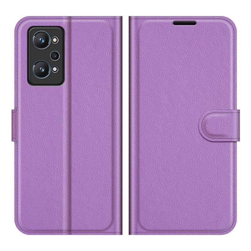 Flipové Pouzdro Na Realme GT Neo 3T / Neo 2 Klasický Efekt Liči