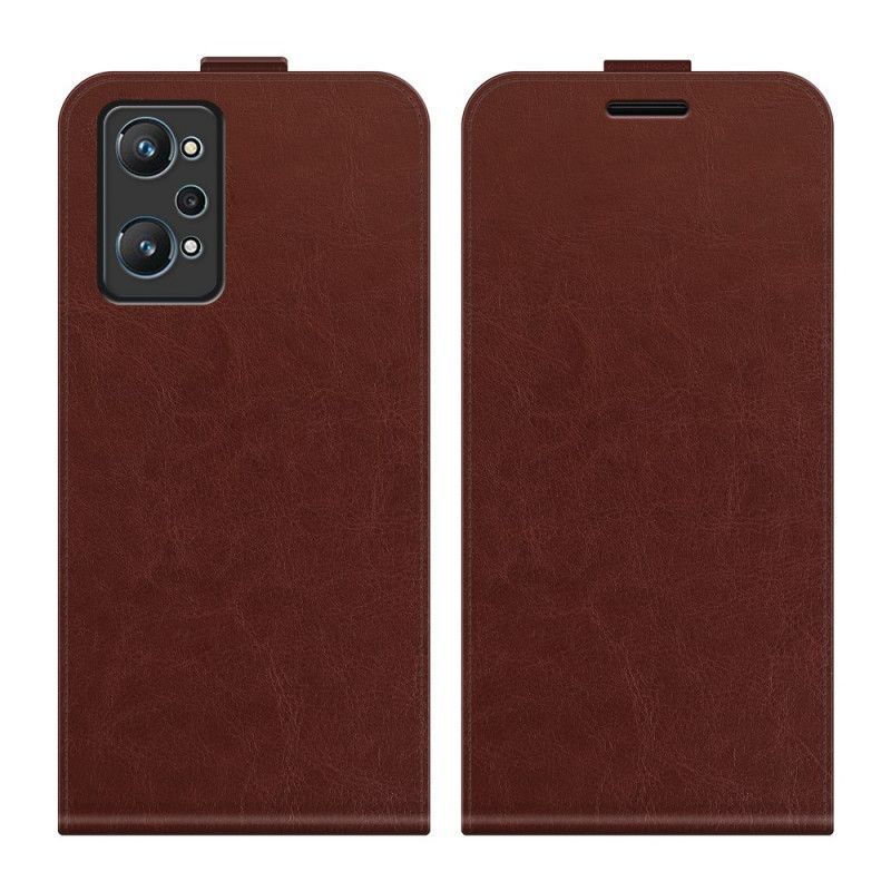 Flipové Pouzdro Na Realme GT Neo 3T / Neo 2 Kožené Pouzdro Svislá Klopa S Koženým Efektem