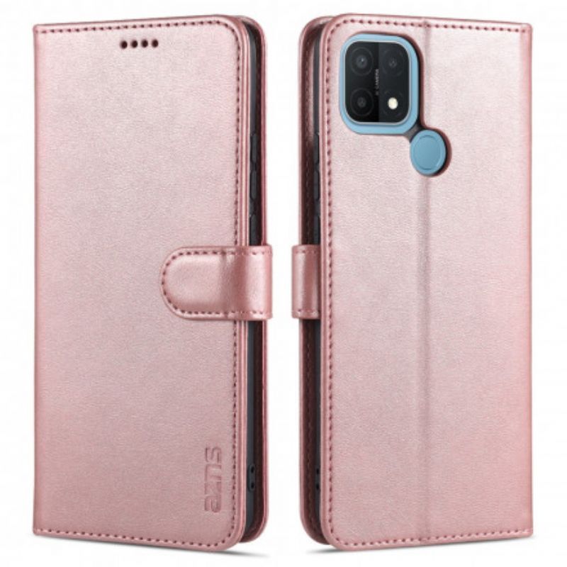Flipové Pouzdro Oppo A15 Azns Kožený Efekt