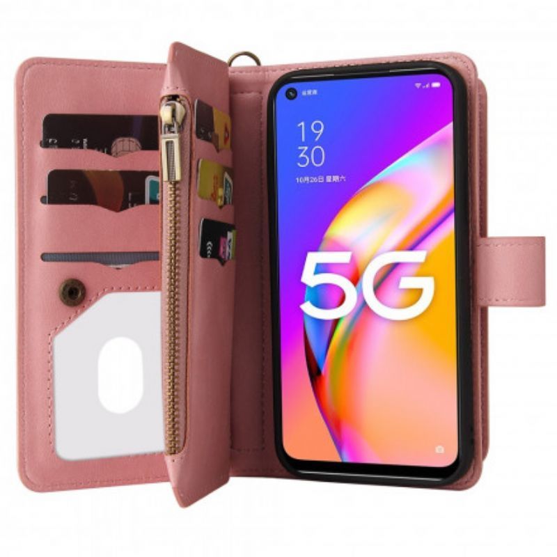 Flipové Pouzdro Oppo A54 5g / A74 5g Multifunkční Držáky Na 10 Karet