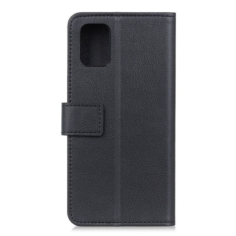 Flipové Pouzdro Oppo A72 Klasický Jednoduchý Kožený Efekt