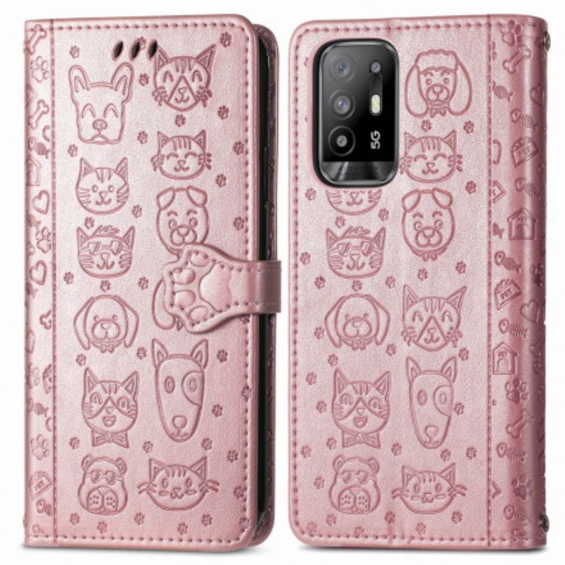 Flipové Pouzdro Oppo A94 5g Animovaná Zvířata