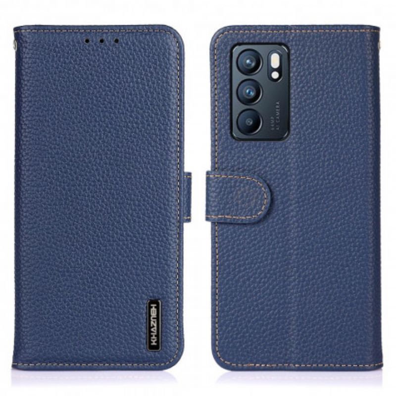 Flipové Pouzdro Oppo Reno 6 5g Liči Khazneh Kůže