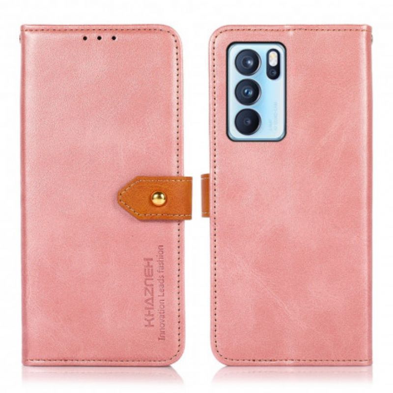 Flipové Pouzdro Oppo Reno 6 Pro 5g S Khazneh Popruhem
