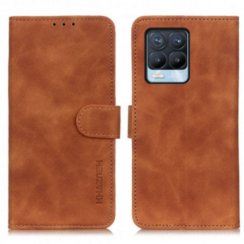Flipové Pouzdro Realme 8 / 8 Pro Khazneh Vintage Kožený Efekt
