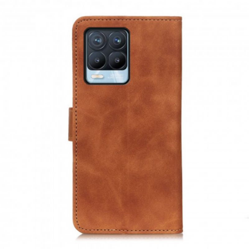 Flipové Pouzdro Realme 8 / 8 Pro Khazneh Vintage Kožený Efekt
