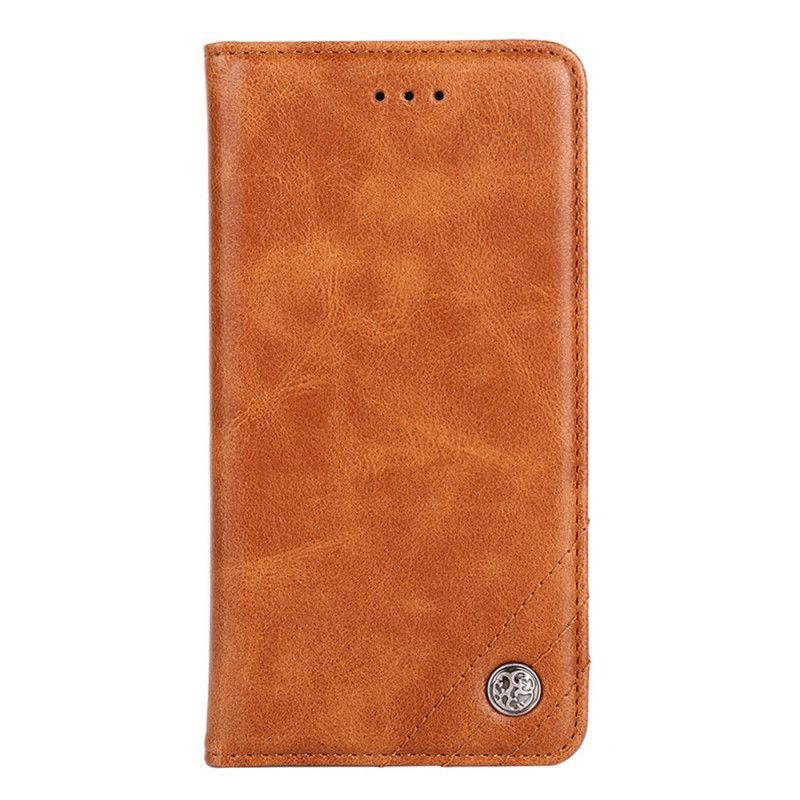 Kožené Pouzdro Folio Google Pixel 6 Styl Nýtované Kůže