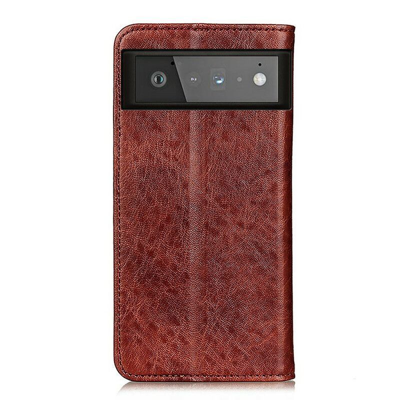Kožené Pouzdro Folio Google Pixel 6 Texturovaná Štípenka