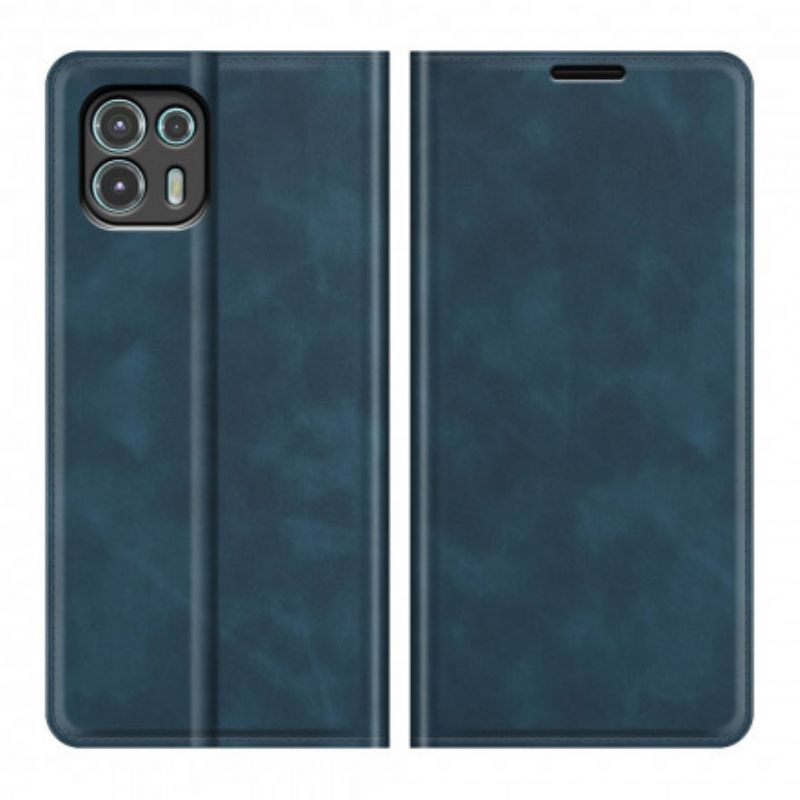 Kožené Pouzdro Folio Motorola Edge 20 Lite Dotek Pokožky