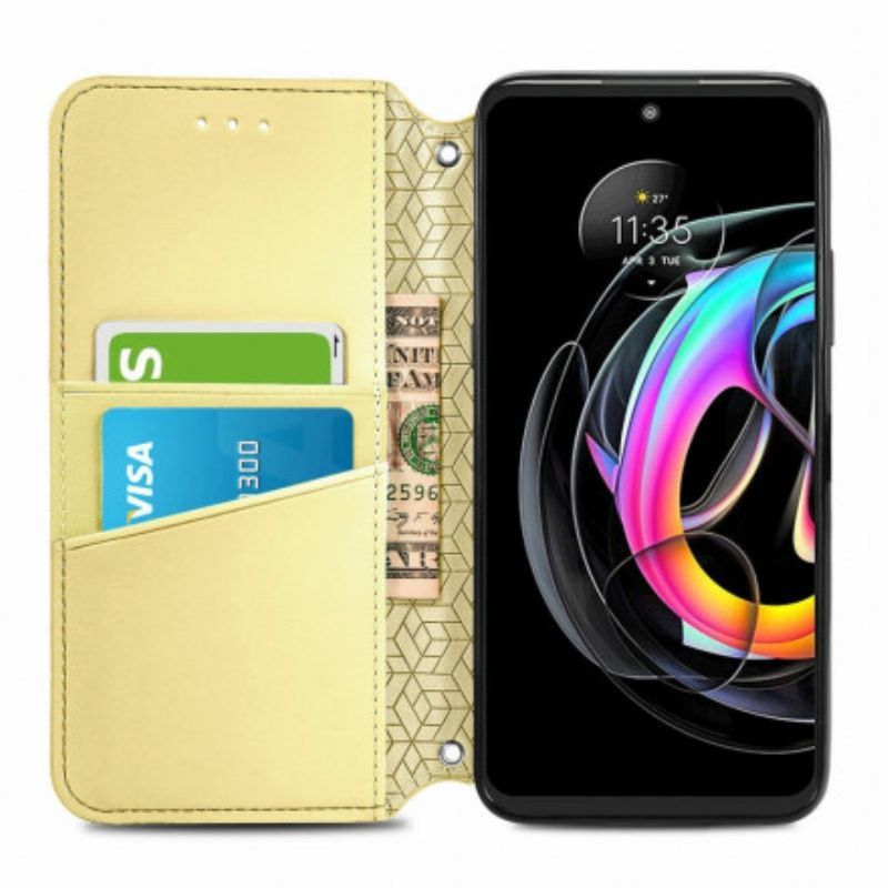 Kožené Pouzdro Folio Motorola Edge 20 Lite Mandala