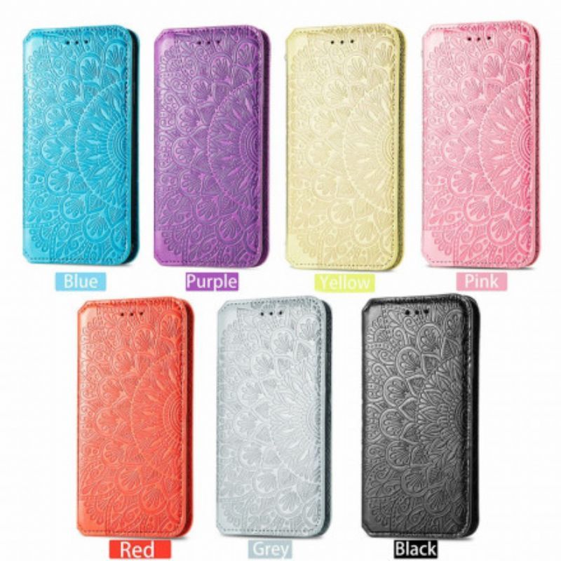 Kožené Pouzdro Folio Motorola Edge 20 Lite Mandala