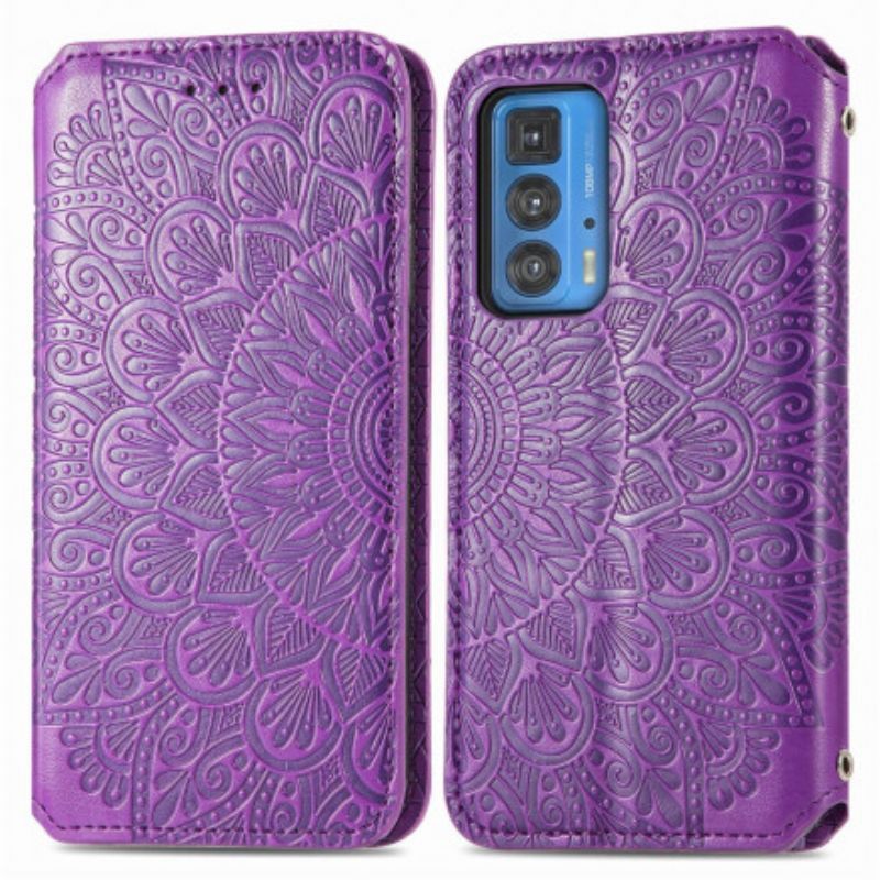 Kožené Pouzdro Folio Motorola Edge 20 Pro Mandala
