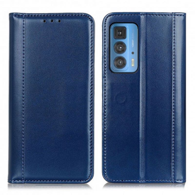 Kožené Pouzdro Folio Motorola Edge 20 Pro Štípaná Kůže