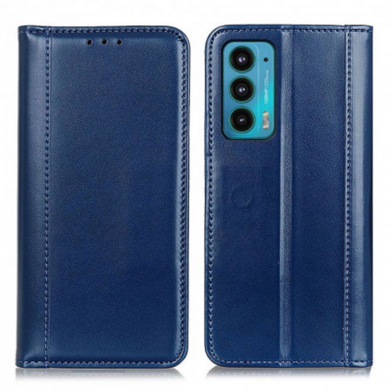 Kožené Pouzdro Folio Motorola Edge 20 Štípaná Kůže