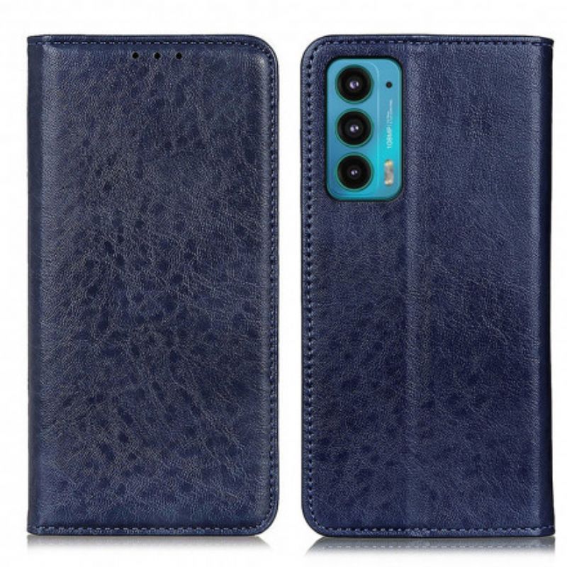 Kožené Pouzdro Folio Motorola Edge 20 Texturovaná Štípenka