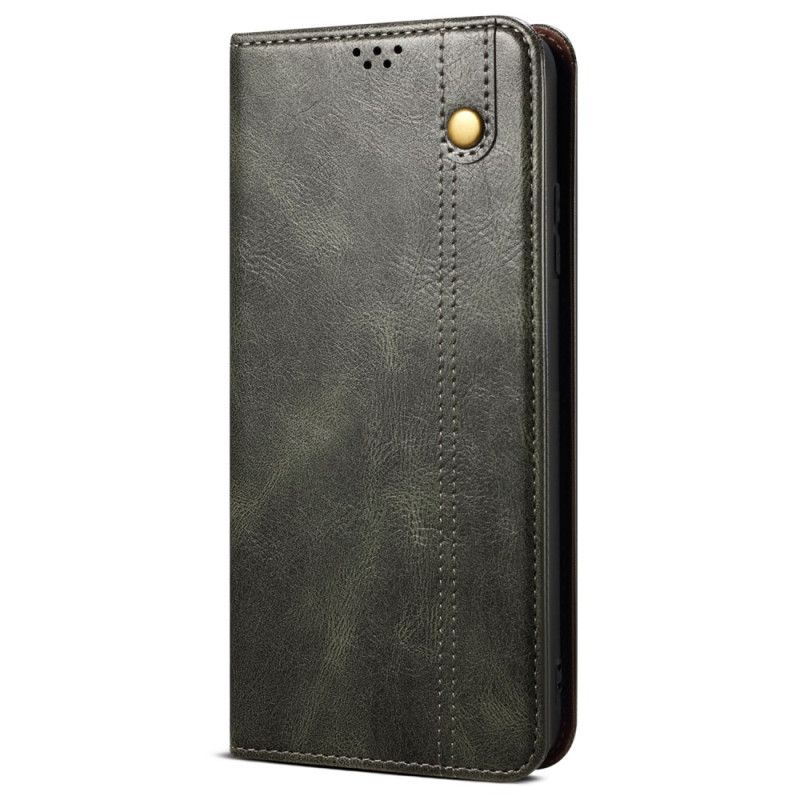 Kožené Pouzdro Folio Motorola Edge 50 Fusion Voskovaná Imitace Kůže