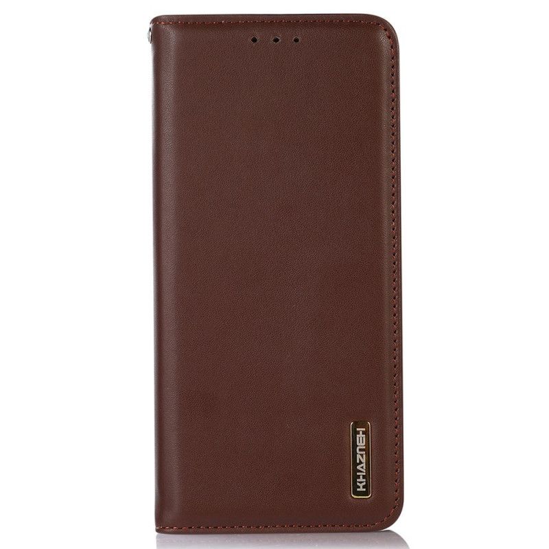 Kožené Pouzdro Folio Motorola Edge 50 Pravá Kůže Khazneh