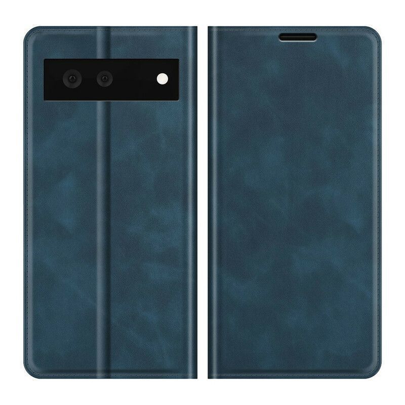 Kožené Pouzdro Folio Na Google Pixel 6 Dotek Pokožky
