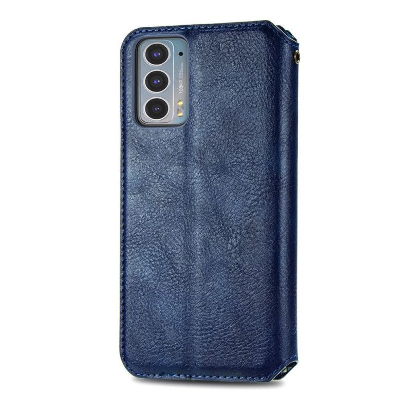 Kožené Pouzdro Folio Na Motorola Edge 20 Kůže S Diamantovou Texturou