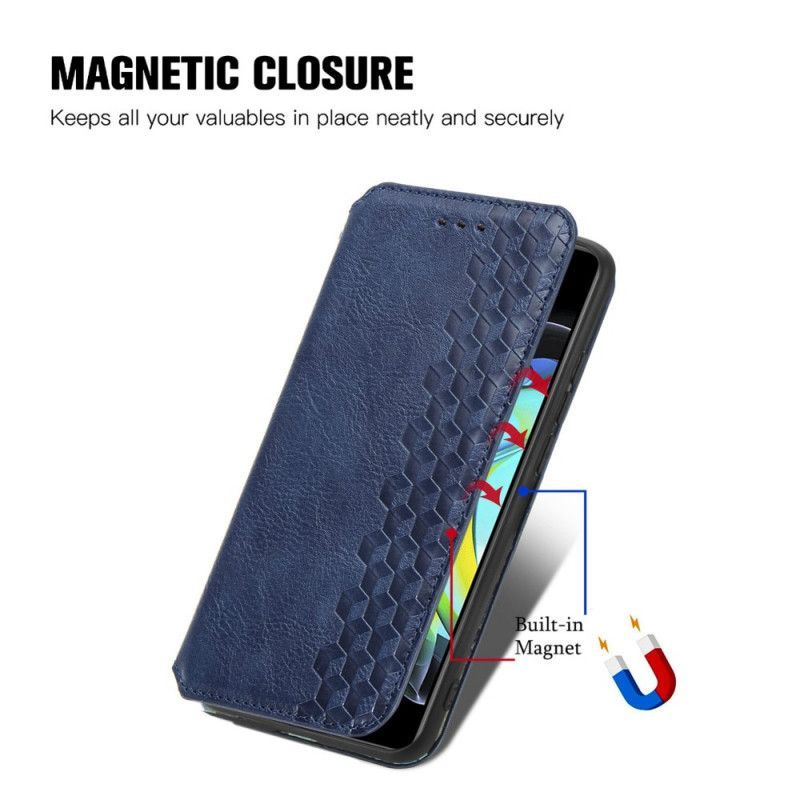 Kožené Pouzdro Folio Na Motorola Edge 20 Kůže S Diamantovou Texturou