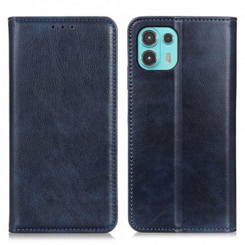 Kožené Pouzdro Folio Na Motorola Edge 20 Lite Elegantní Štípaná Liči Kůže