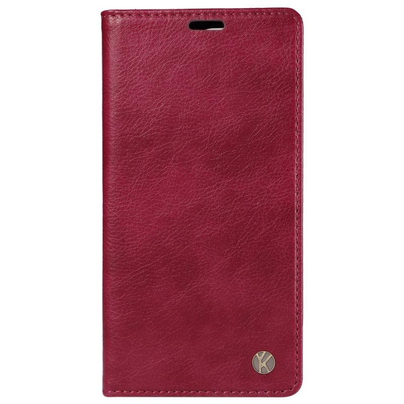 Kožené Pouzdro Folio Na Motorola Edge 50 Fusion Vintage Yikatu